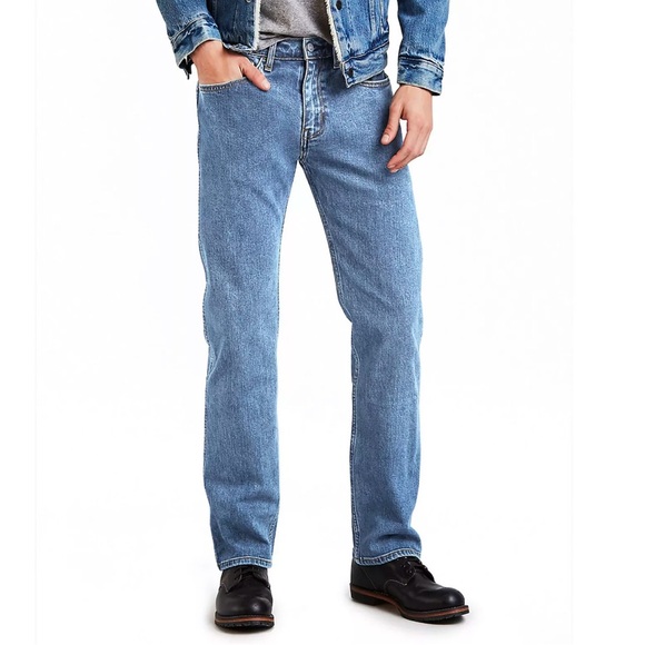 Levi's “Worn In” 505 Regular Fit Straight-Leg Jeans - Light Wash - 34x29 - Picture 1 of 13